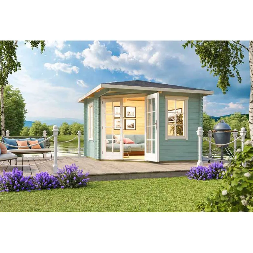 Lasita Maja Ltd Aruba 1-Log Cabin, Garden Room, Home Office - L357.4xW357.4xH265.6 cm in Light Tan 5