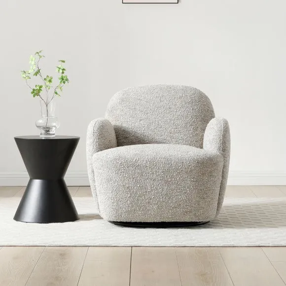 Ila Chunky Chenille Swivel Chair 2