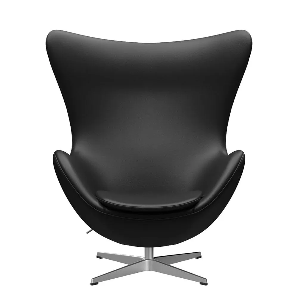 Fritz Hansen Egg Chair Aura Black Leather Cat 4 3