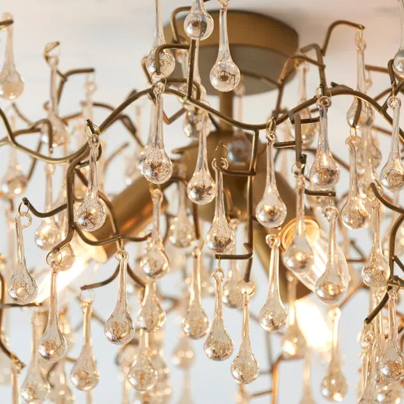 Vogue Wisteria 3 Light Flush Ceiling Light 5