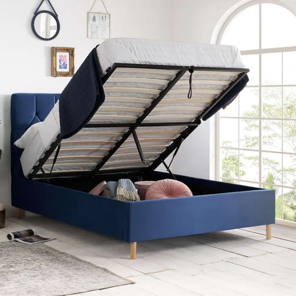Loxley Velvet Ottoman Bed Frame 1