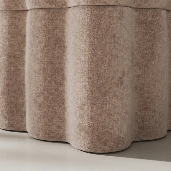 Wavie Luxe Chenille Storage Ottoman 5