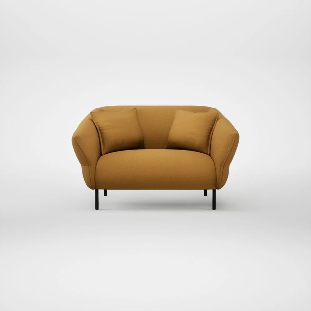Heal's Alto Loveseat Smart Cotton Linen Sahara Black Feet 1
