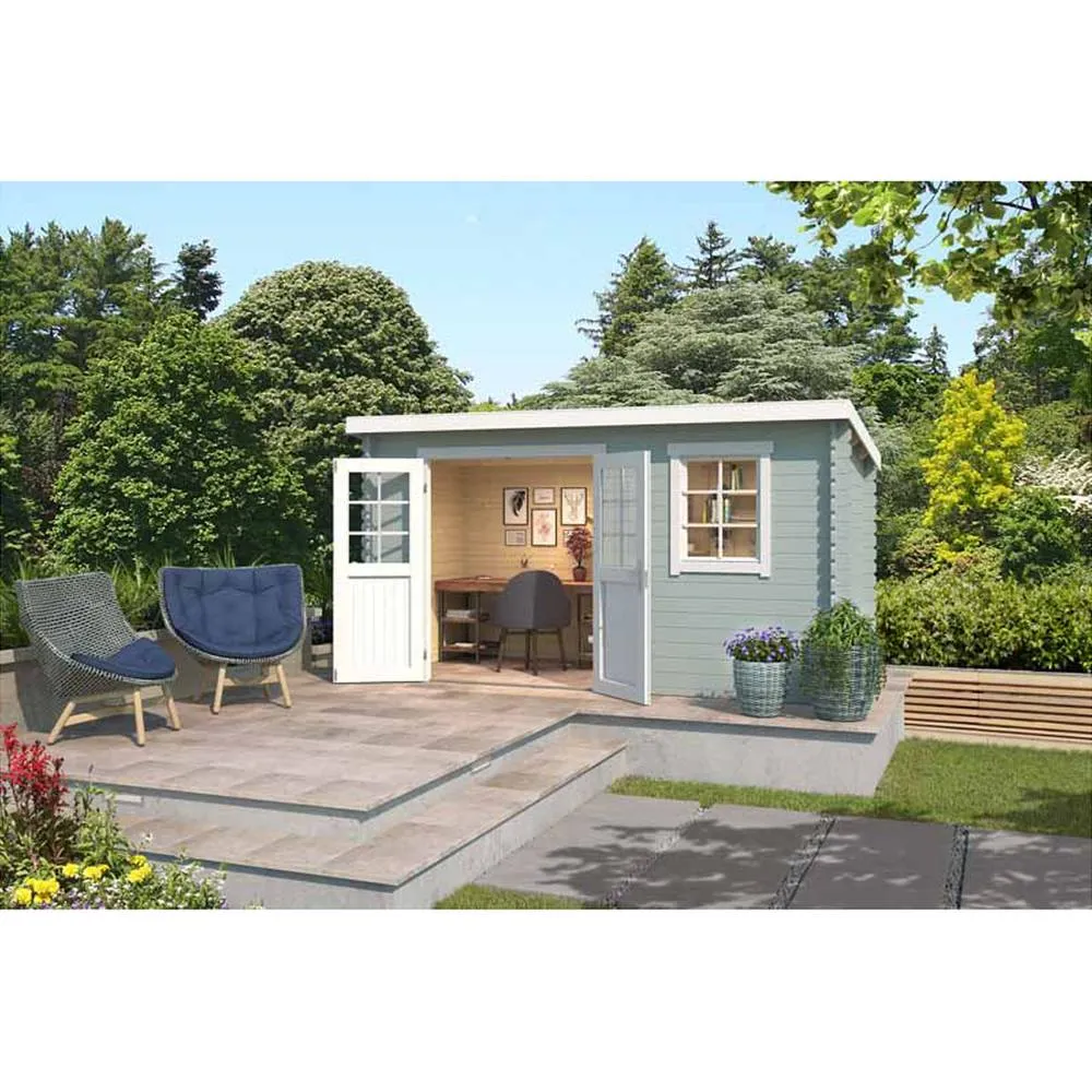 Lasita Maja Ltd Amira 175-Log Cabin, Garden Room, Home Office - L400xW231.1xH210.9 cm in Light Tan 5