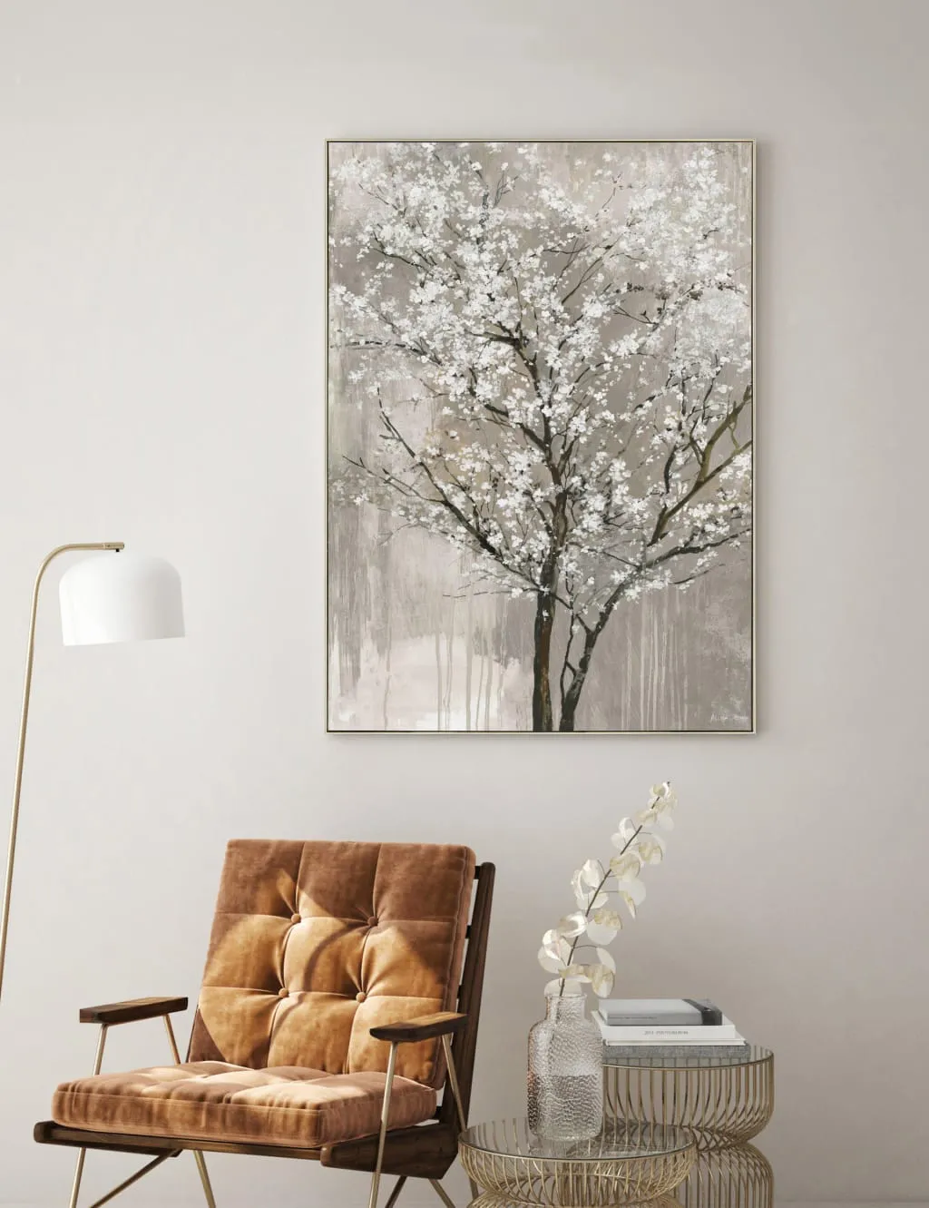 Gallery Direct Blossom Breeze Square Framed Art Gold