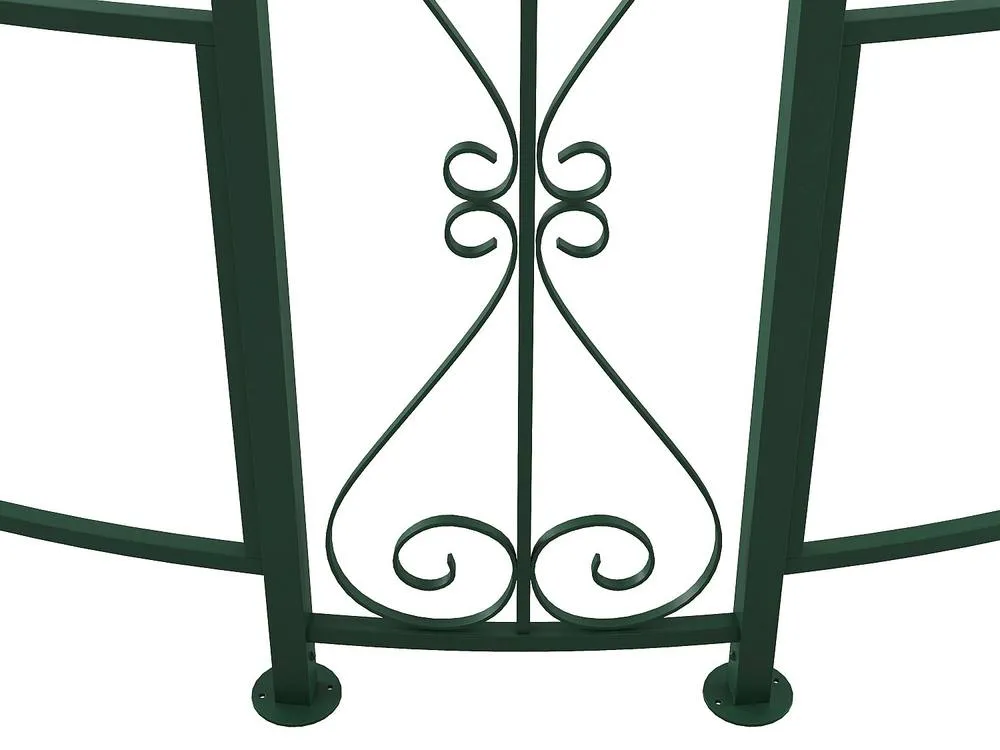 Vente-unique Wrought Iron-Style Metal Garden Pavilion - D300 X H305 Cm - Green 6