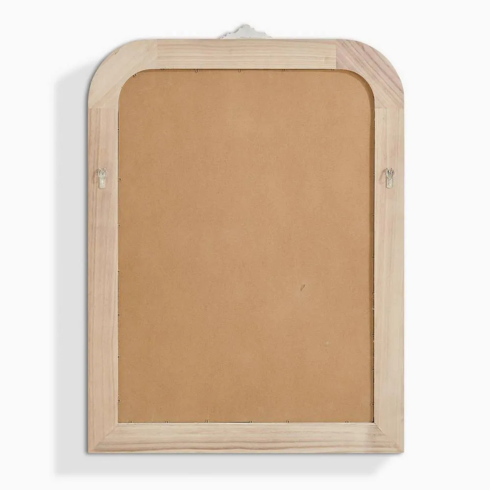 FurnitureboxUK Francis White Wood Large 110x74cm Overmantle Arch Mirror 5
