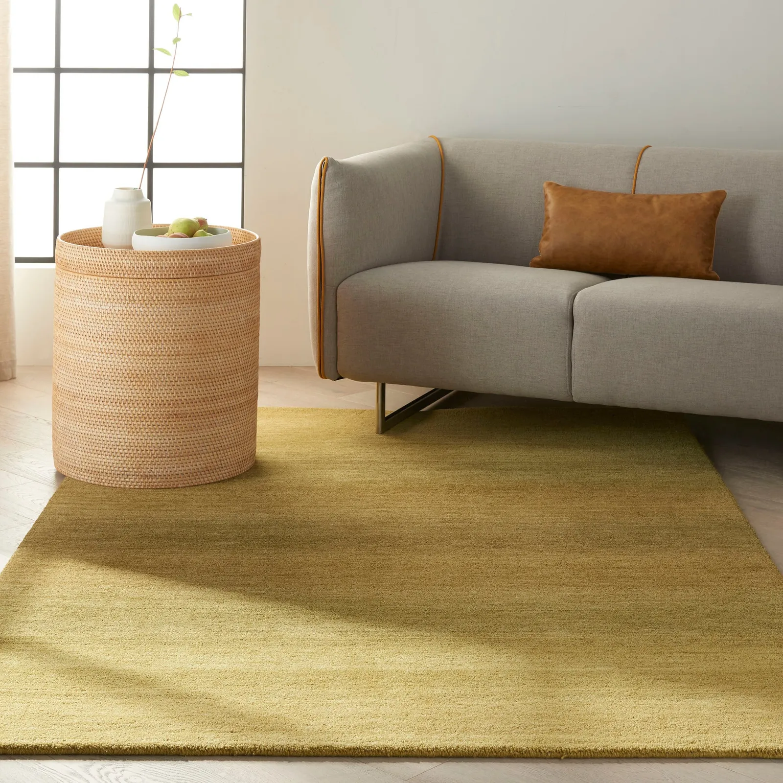 Calvin Klein Linear Glow Rug Green