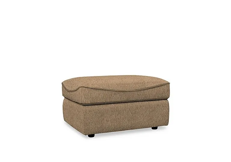 Amesbury Fabric Storage Footstool - Boucle Cocoa