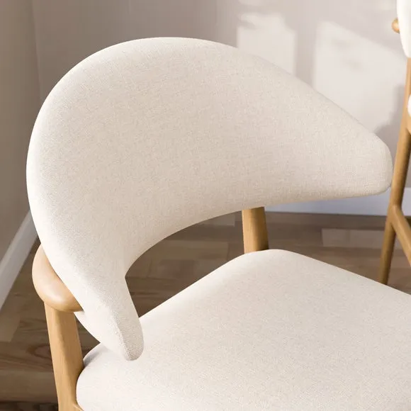 Hugh Modern Stained Counter Height Bar Stool, Fabric 3
