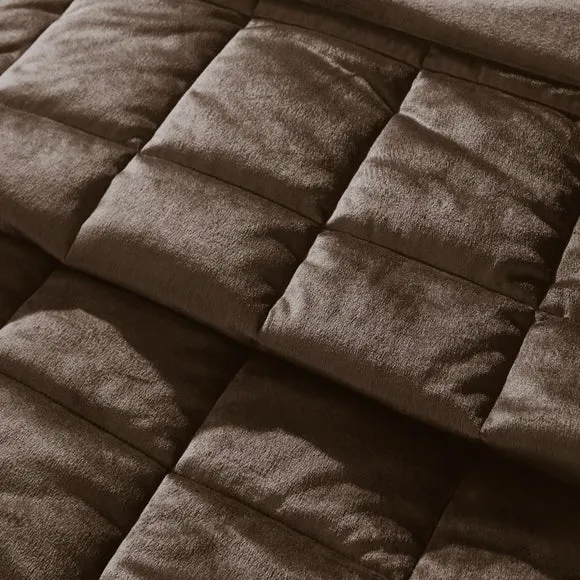 Catherine Lansfield Kingsley Matt Velvet Quilted Bedspread 2
