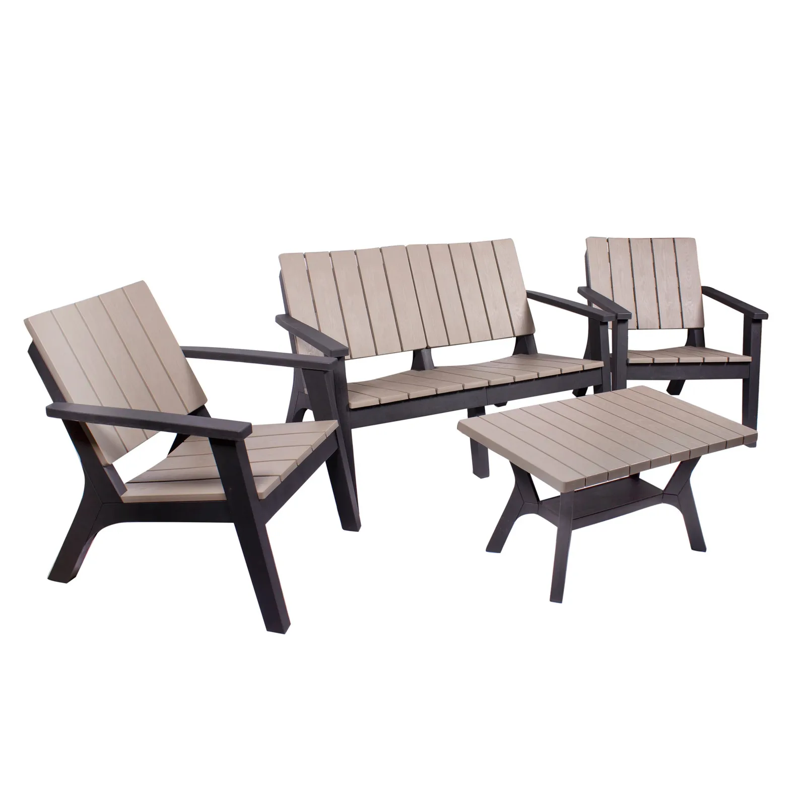Faro 4 Seater Conversation Set Black