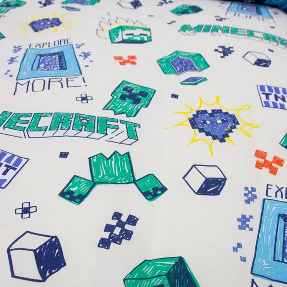 Minecraft Sketched Duvet Cover & Pillowcase Set 5