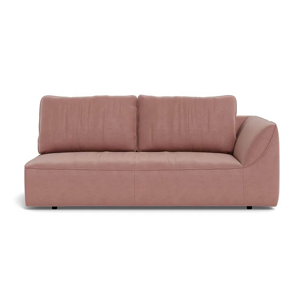 Heal's Morven Right Hand Facing 3 Seater Unit Smart Luxe Velvet Dusky Pink
