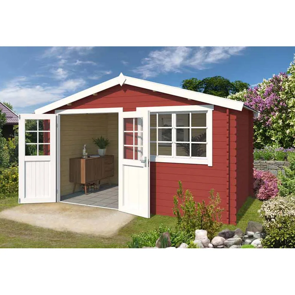 Lasita Maja Ltd Axel 230-Log Cabin, Garden Room, Home Office - L415.1xW250xH245.1 cm in Light Brown 3