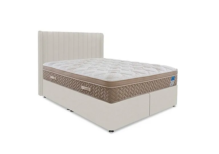 PlushTech Divan Set - Super King - Plush Ecru