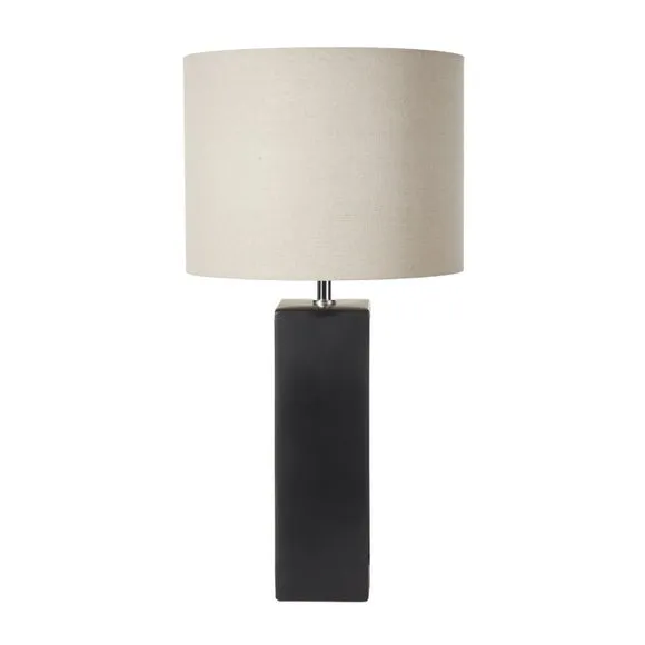Block Tall Black Ceramic Table Lamp 3