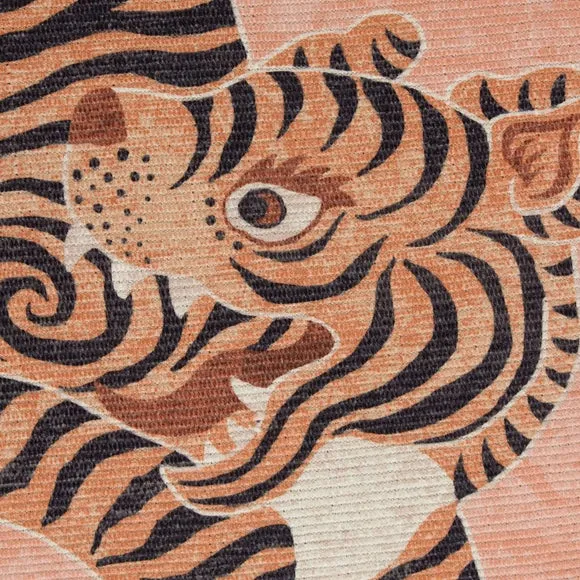 furn. Tibetan Tiger Coral Washable Indoor Outdoor Rug 3