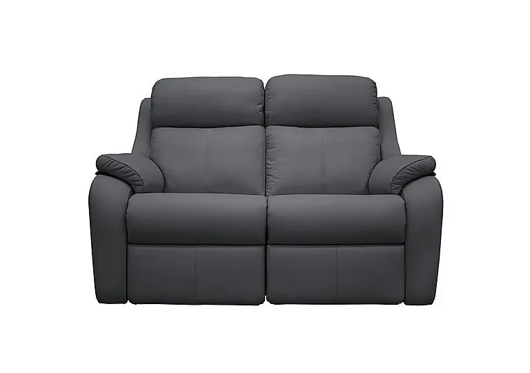 Kingsbury 2 Seater Leather Sofa - No Recliner - Cambridge Petrol Blue