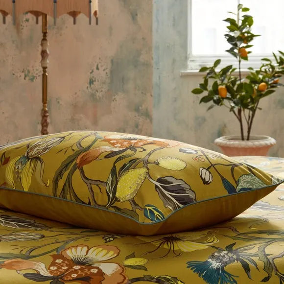 EW by Edinburgh Weavers Morton Floral 100% Cotton Sateen Duvet Cover & Pillowcase Set 4