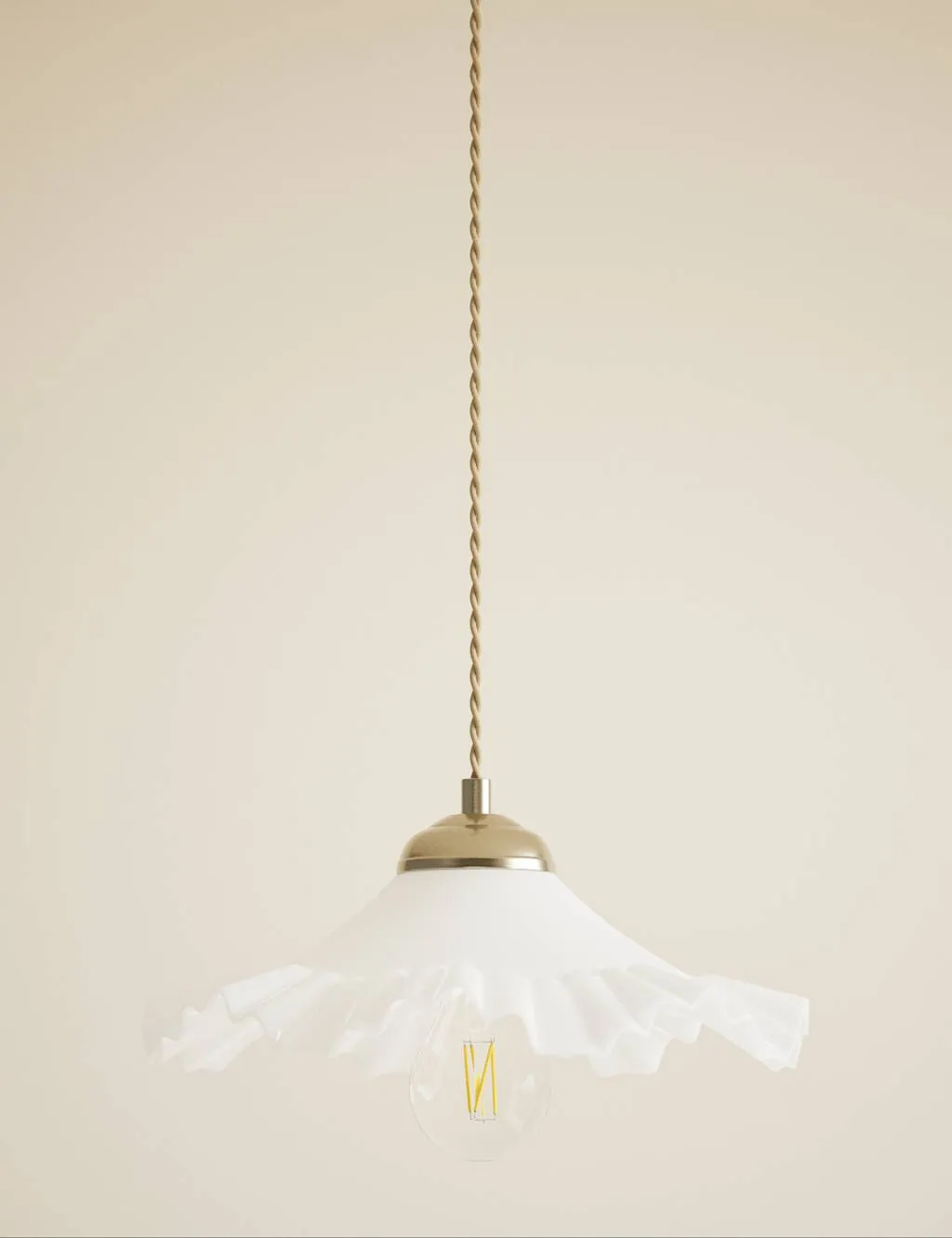 M&S Frill Pendant Ceiling Light White
