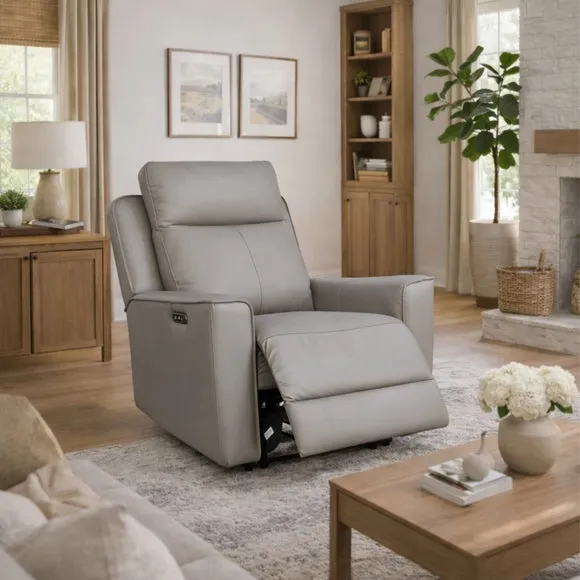 Aspire Elmhurst Leather Power Recliner Armchair 2