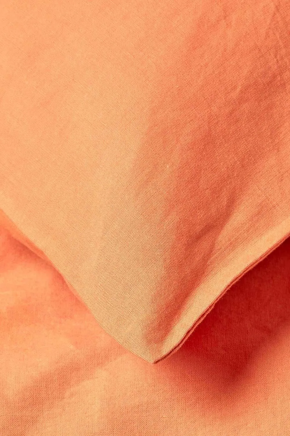 Homescapes European Linen Pillowcase, 60 x 60 cm in Burnt Orange 6