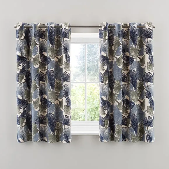 Gingko Cut Velvet Eyelet Curtains 5