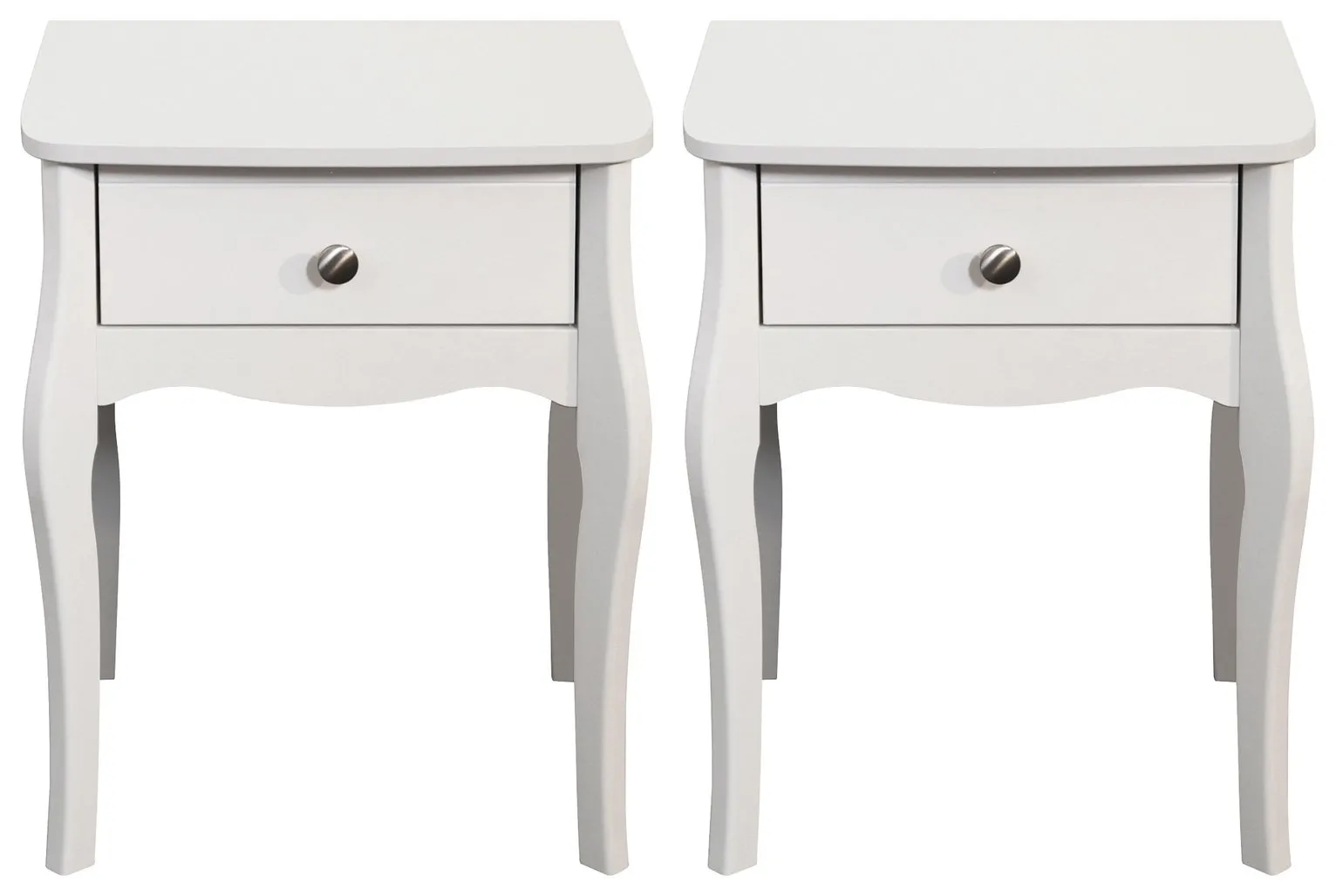 Amelie 2 Bedside Tables - White