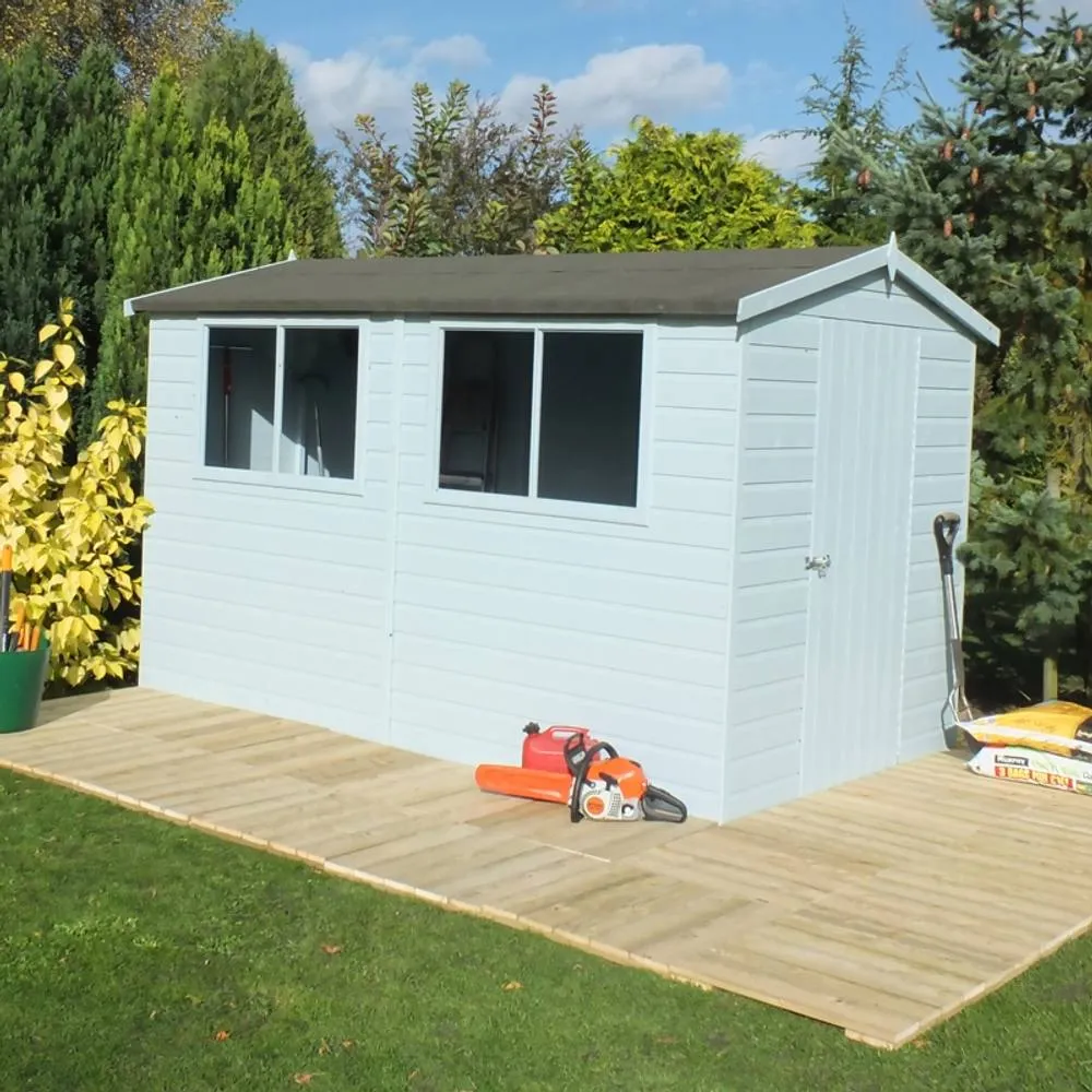 Shires Lewis Handmade Garden Shed Approx 10 x 6 Feet in Brown 5