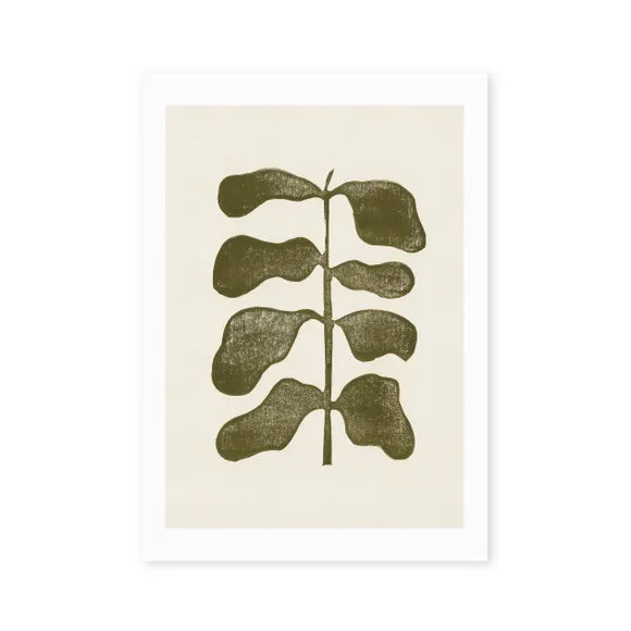 East End Prints Linocut Branch Print 2