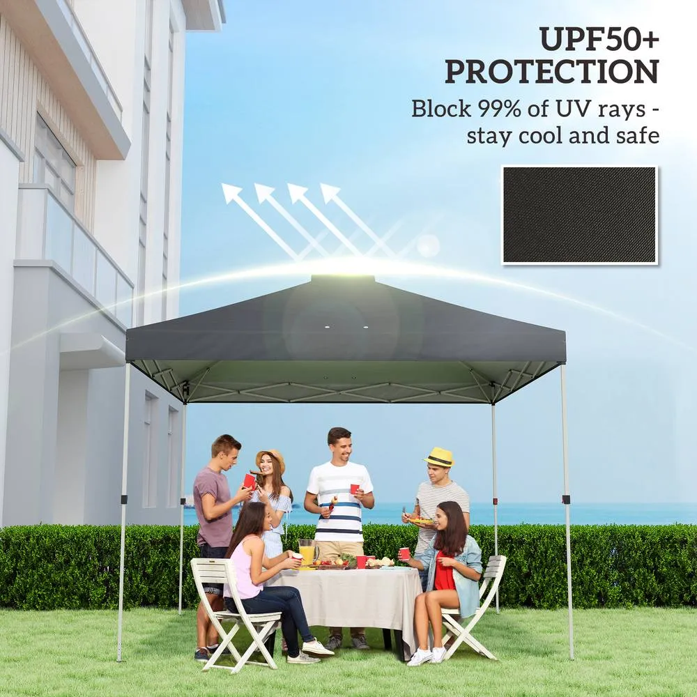 OUTSUNNY Gazebo Roof Replacement UV50+ Waterproof for 3 x 3 m Frame in Black 4