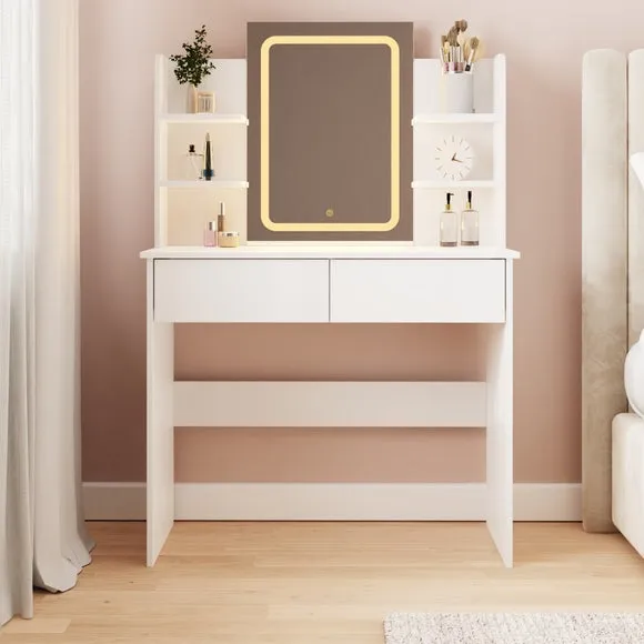 Sadie Dressing Table with LED Mirror 3