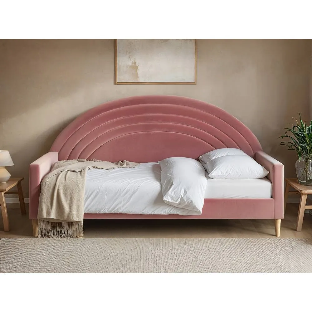 Flair Noa Rainbow Fabric Day Bed in Pink 1