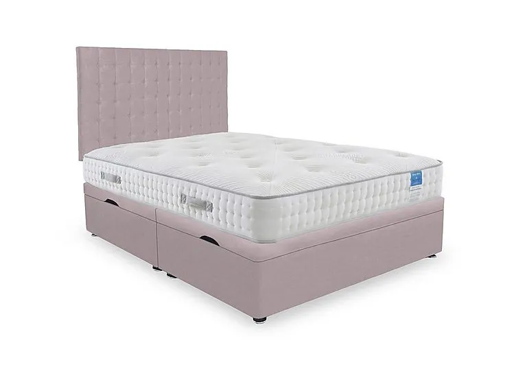 Ergo Deluxe Side Lift Ottoman Divan Set - King Size - Plush Lilac