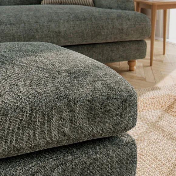 Martha Chunky Chenille Footstool 3