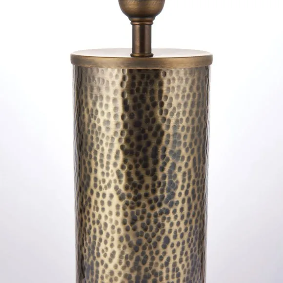 Endon Collection Indara 1 Light Table Lamp Aged Bronze Aged Hammered Bronze Plate E27, Brown 2