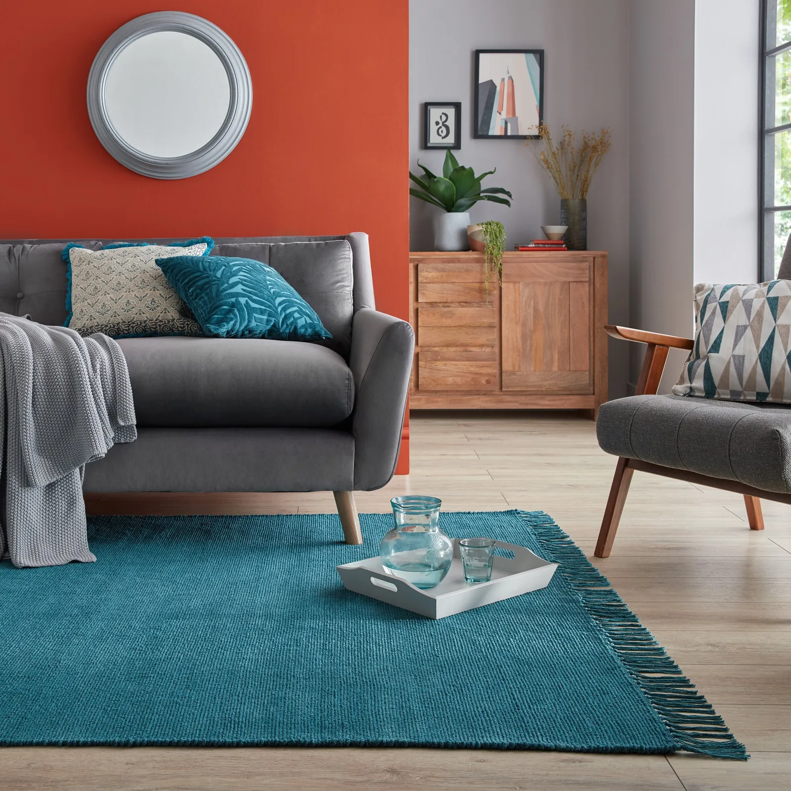 Quinn Chenille Rug Quinn Peacock