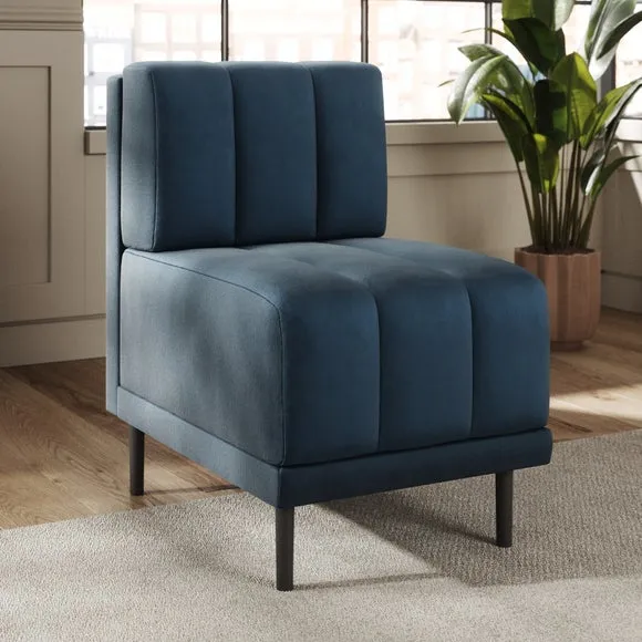 Amali Small Dining Bench, Matte Plush Velvet 2