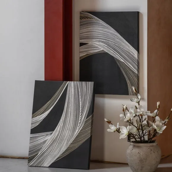 Cedar and Sage Set of 2 Curved Form Canvases