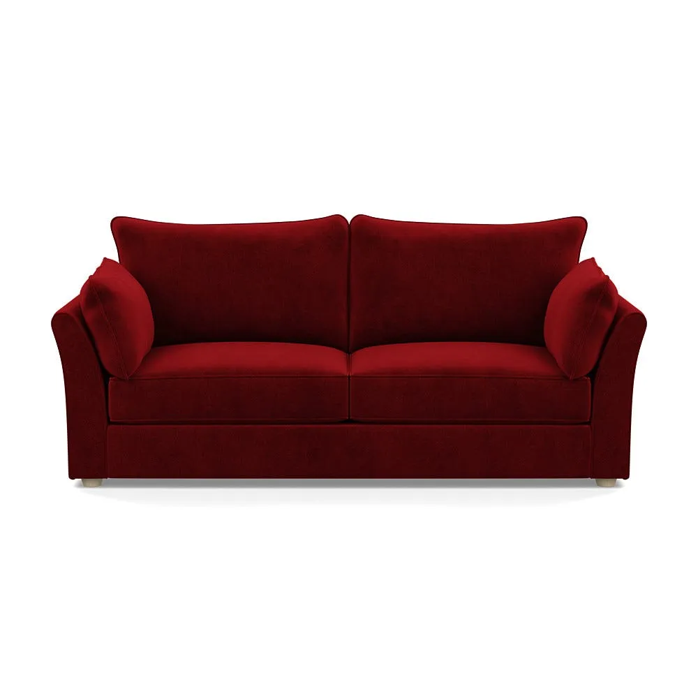 Heal's Tailor 4 Seater Sofa Smart Luxe Velvet Mulberry Natural Beech Feet 1