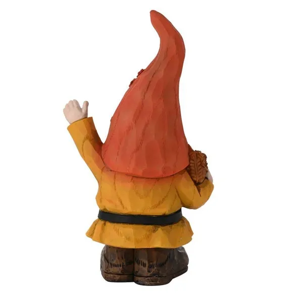 Autumn Gnome Holding Wheat Ornament 2