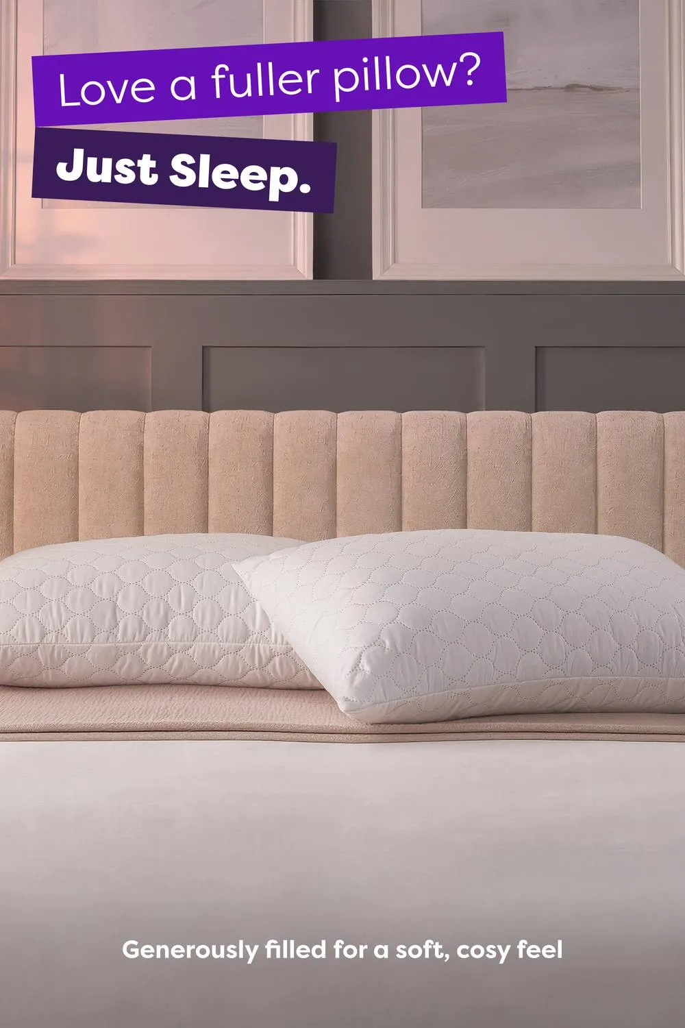 Slumberdown 4 Pack Just Sleep Firm Support Side Sleeper Pillows in White 5