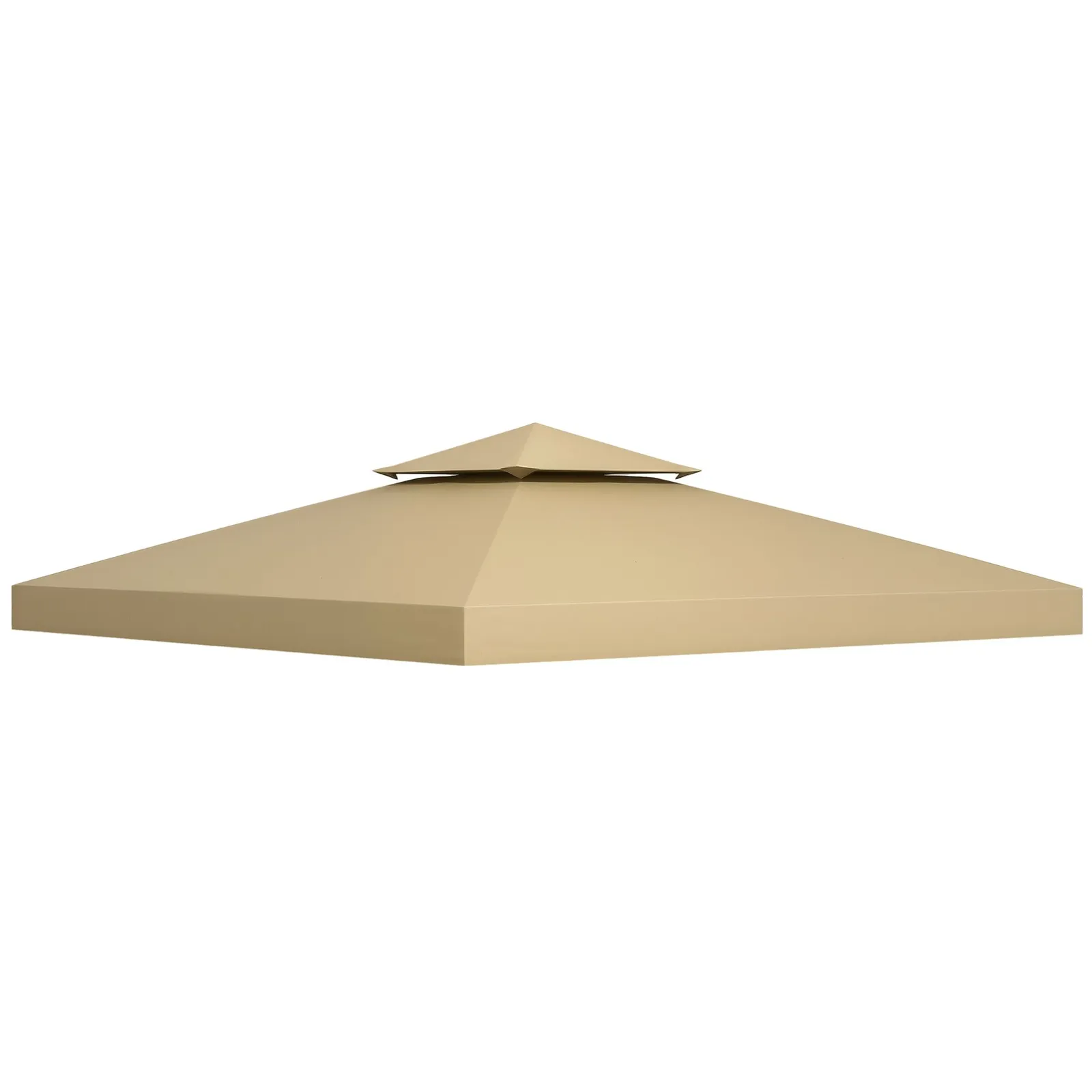 OUTSUNNY 3(m) 2 Tier Garden Gazebo Top Cover Replacement Canopy Roof in Beige 2