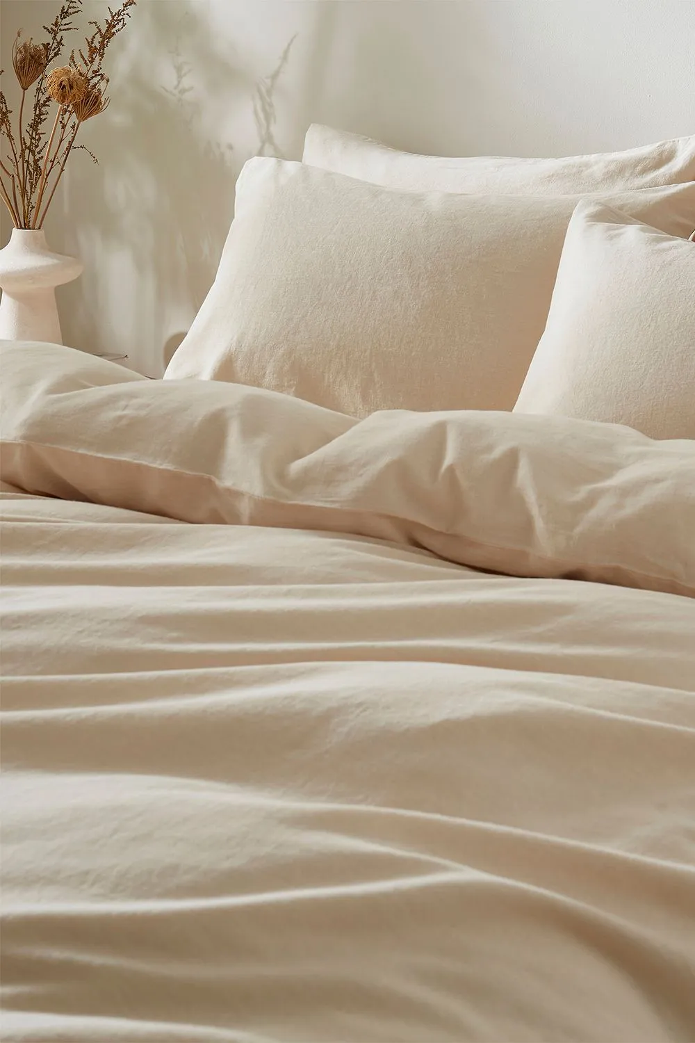 Martex Touch of Linen Duvet Cover Set (Includes 2 Pillowcases 1 For Single) in Cream 6