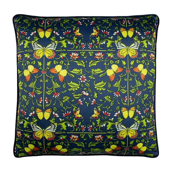 Potage Botanical Navy Cushion