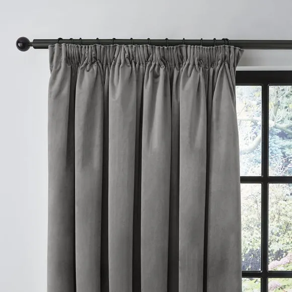 Luxe Velour Pencil Pleat Curtains