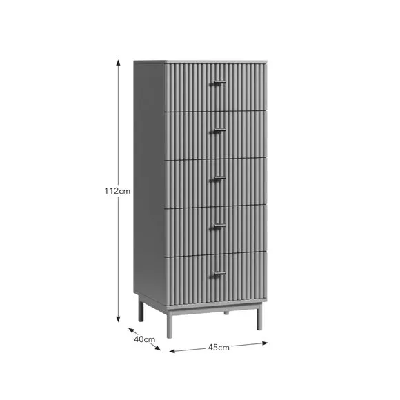 Elsie Tall 5 Drawer Chest 6
