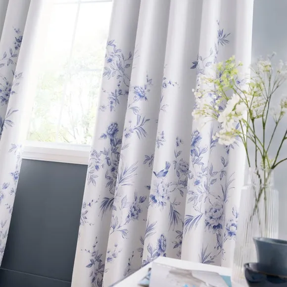 Eve Chinoiserie Blackout Eyelet Curtains 4