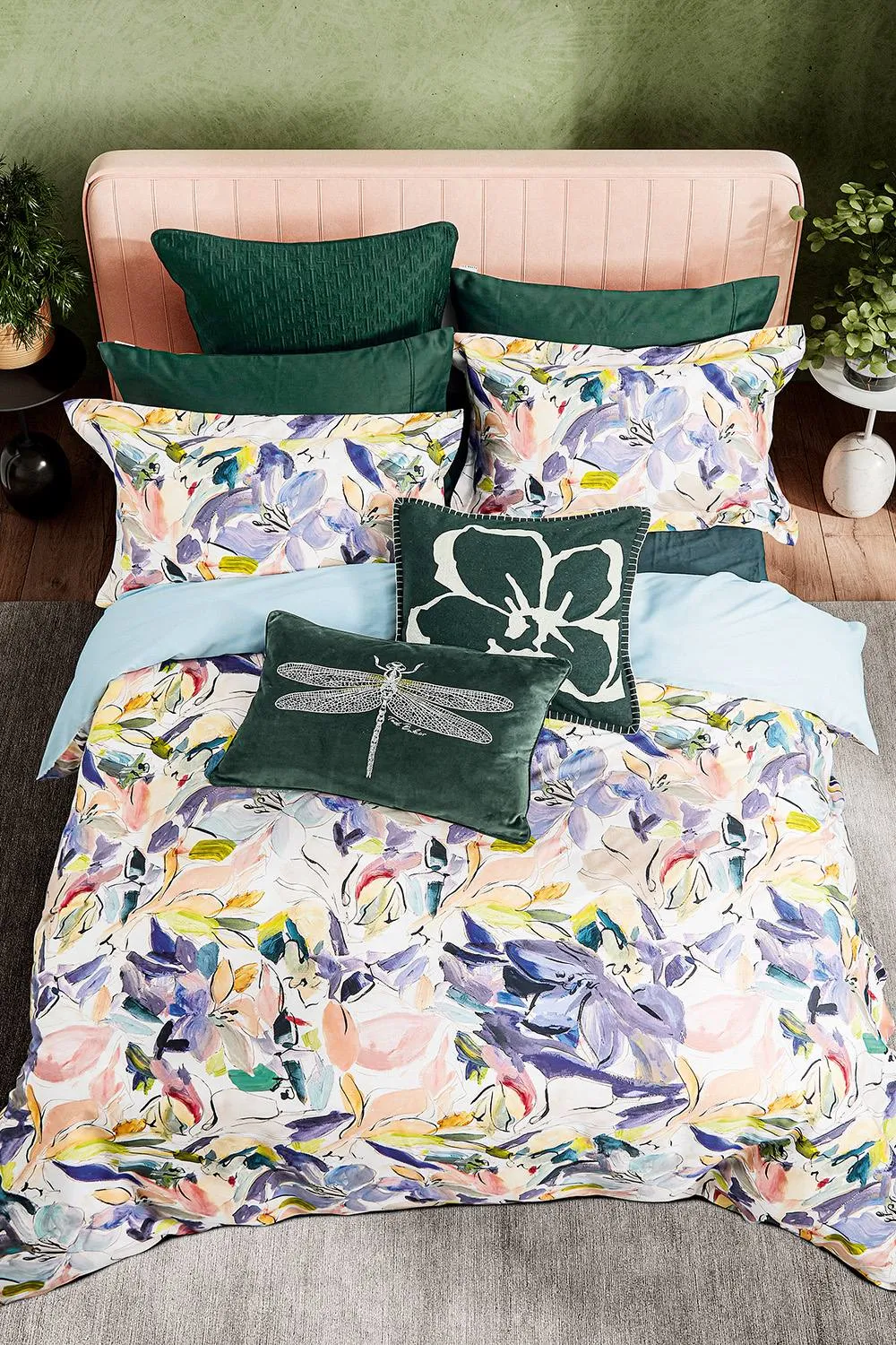 Ted Baker 'Magnolia Art Print' Cotton Sateen Duvet Cover Set 3